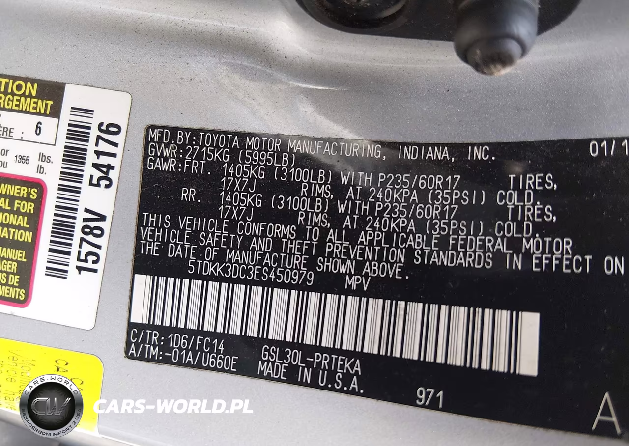 2014 Toyota Sienna Le V6 8 Passenger VIN:5TDKK3DC3ES450979 - 9
