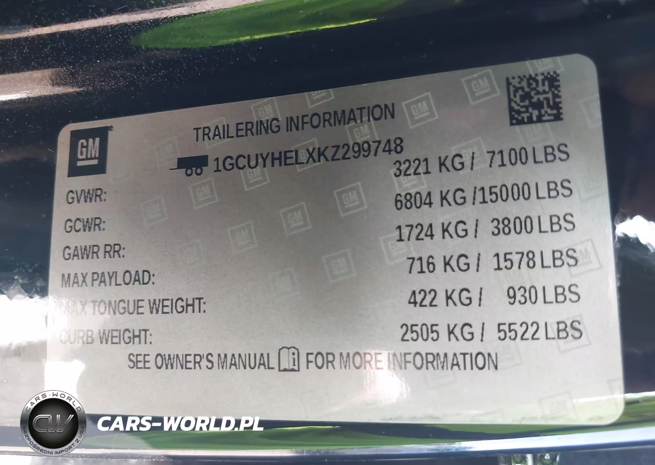 2019 Chevrolet Silverado 1500 High Country VIN:1GCUYHELXKZ299748 - 9