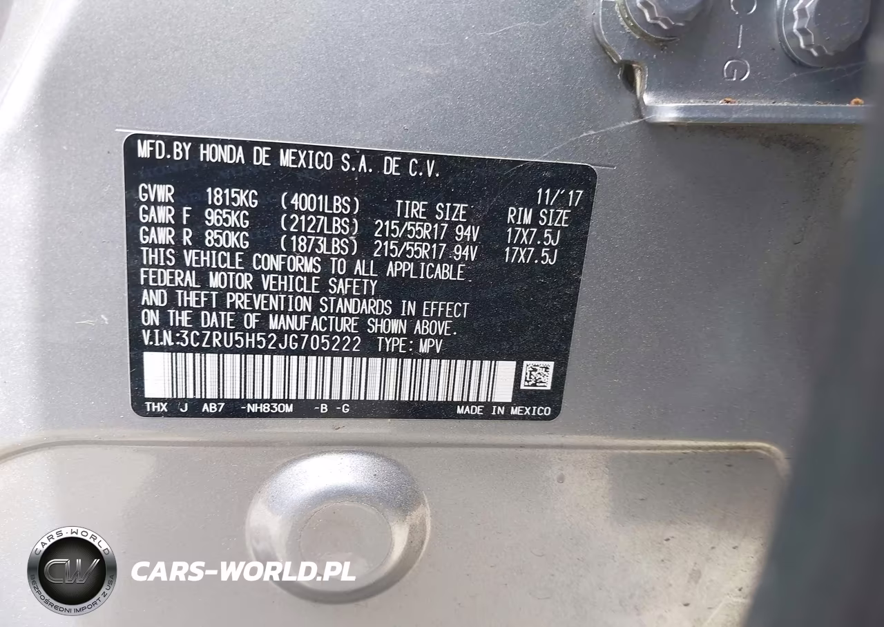 2018 Honda Hr-V Ex VIN:3CZRU5H52JG705222 - 9