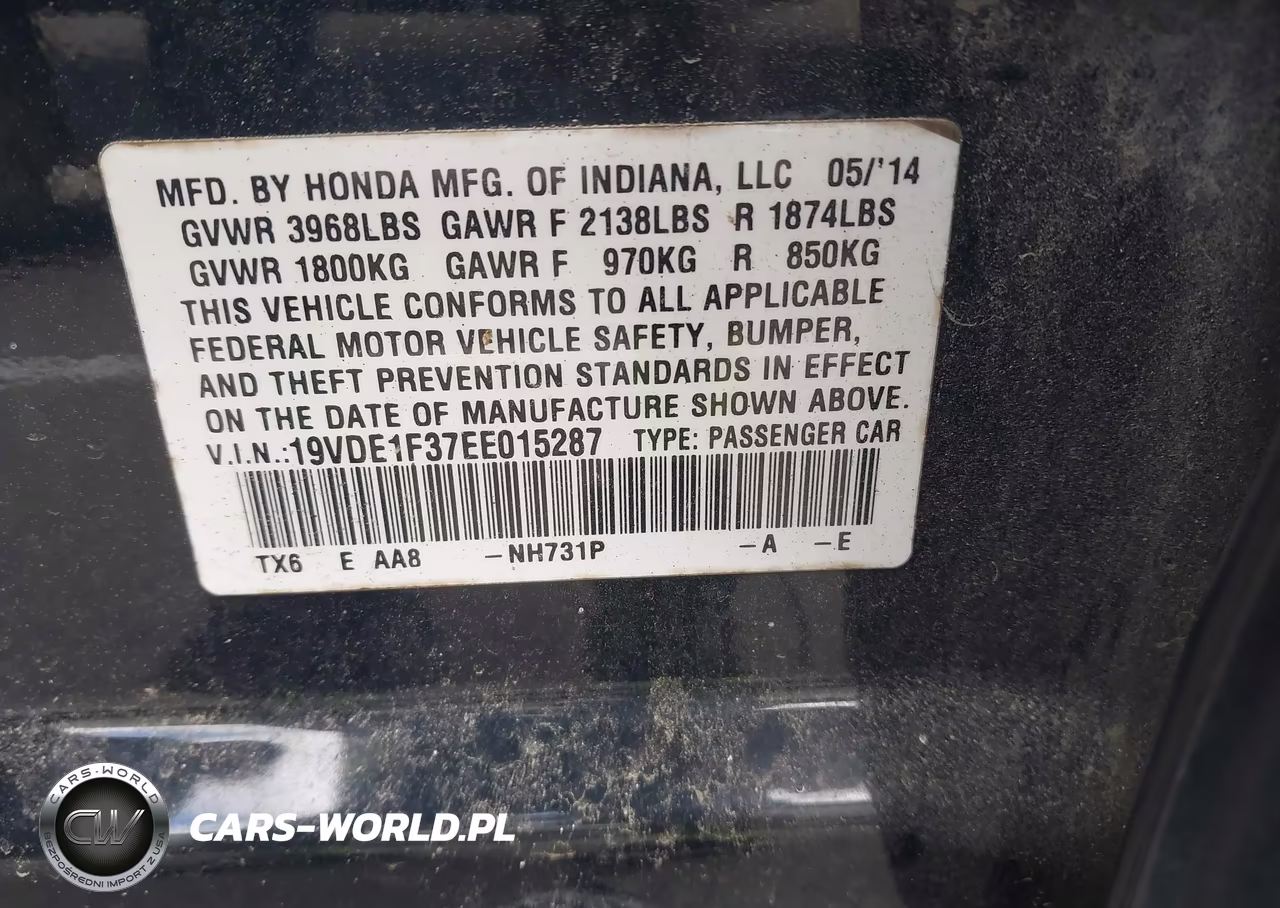 2014 Acura Ilx 2.0L VIN:19VDE1F37EE015287 - 9