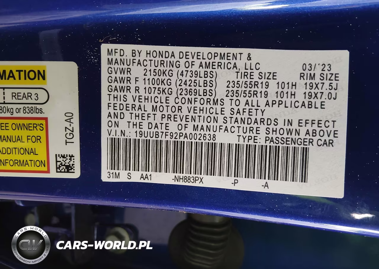 2023 Acura Tlx Type S - Hp Wheel And Tire VIN:19UUB7F9XPA001446 - 9