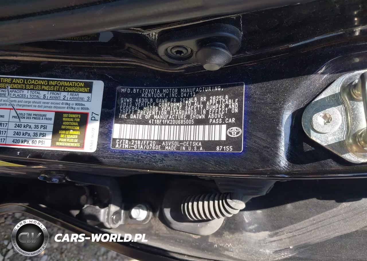 2013 Toyota Camry Se VIN:4T1BF1FK2DU685005 - 9