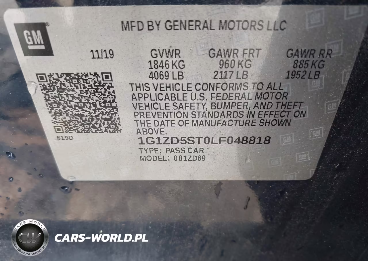 2020 Chevrolet Malibu Fwd Lt VIN:1G1ZD5ST0LF048818 - 9