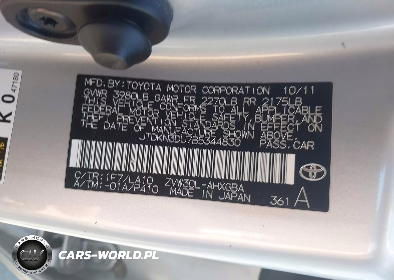 2011 Toyota Prius Five VIN:JTDKN3DU7B5344830 - 9