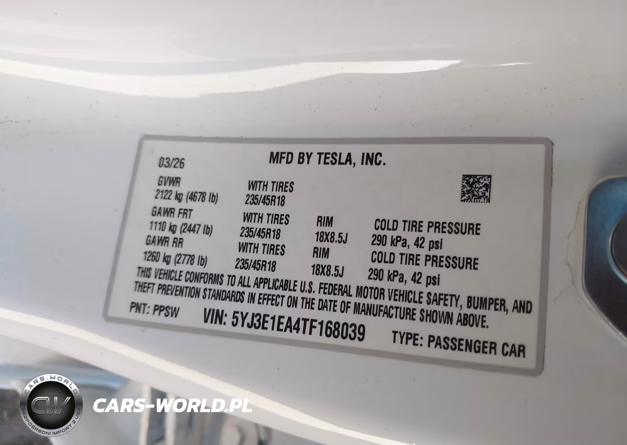 2026 Tesla Model 3 Premium Rear-Wheel Drive-Rear-Wheel Drive VIN:5YJ3E1EA4TF168039 - 9