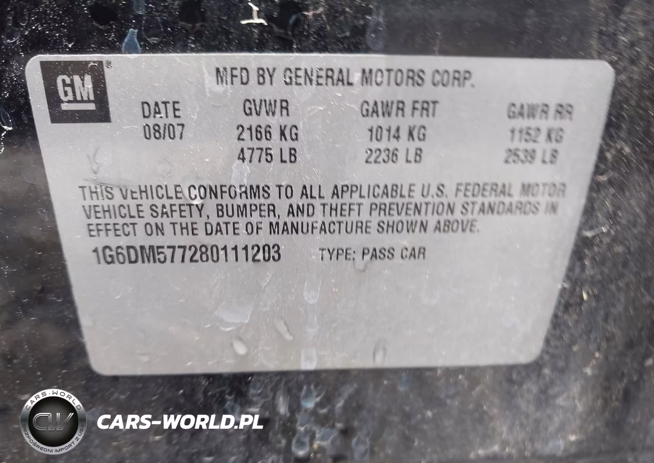 2008 Cadillac Cts Rwd W-1Sa VIN:1G6DM577280111203 - 9