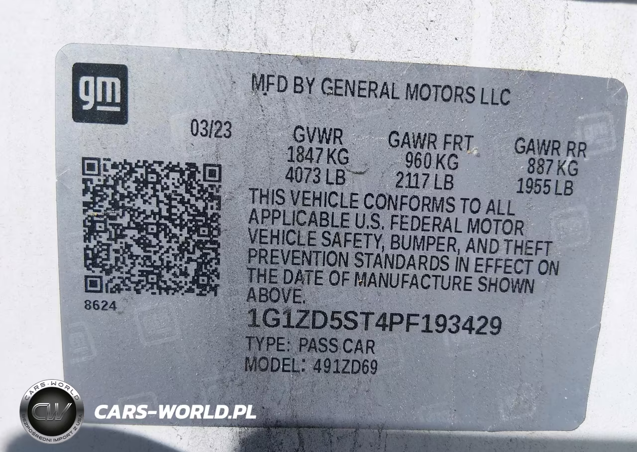 2023 Chevrolet Malibu Fwd 1Lt VIN:1G1ZD5ST4PF193429 - 9
