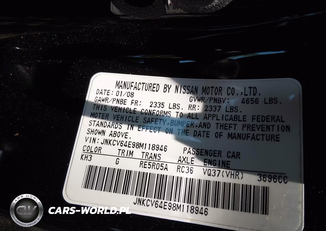 2008 Infiniti G37 Journey VIN:JNKCV64E98M118946 - 9