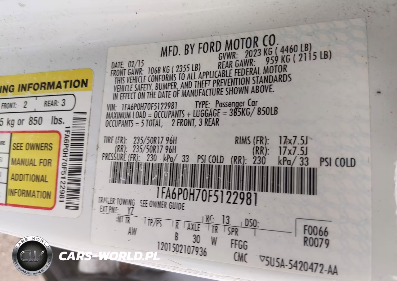 2015 Ford Fusion Se VIN:1FA6P0H70F5122981 - 9