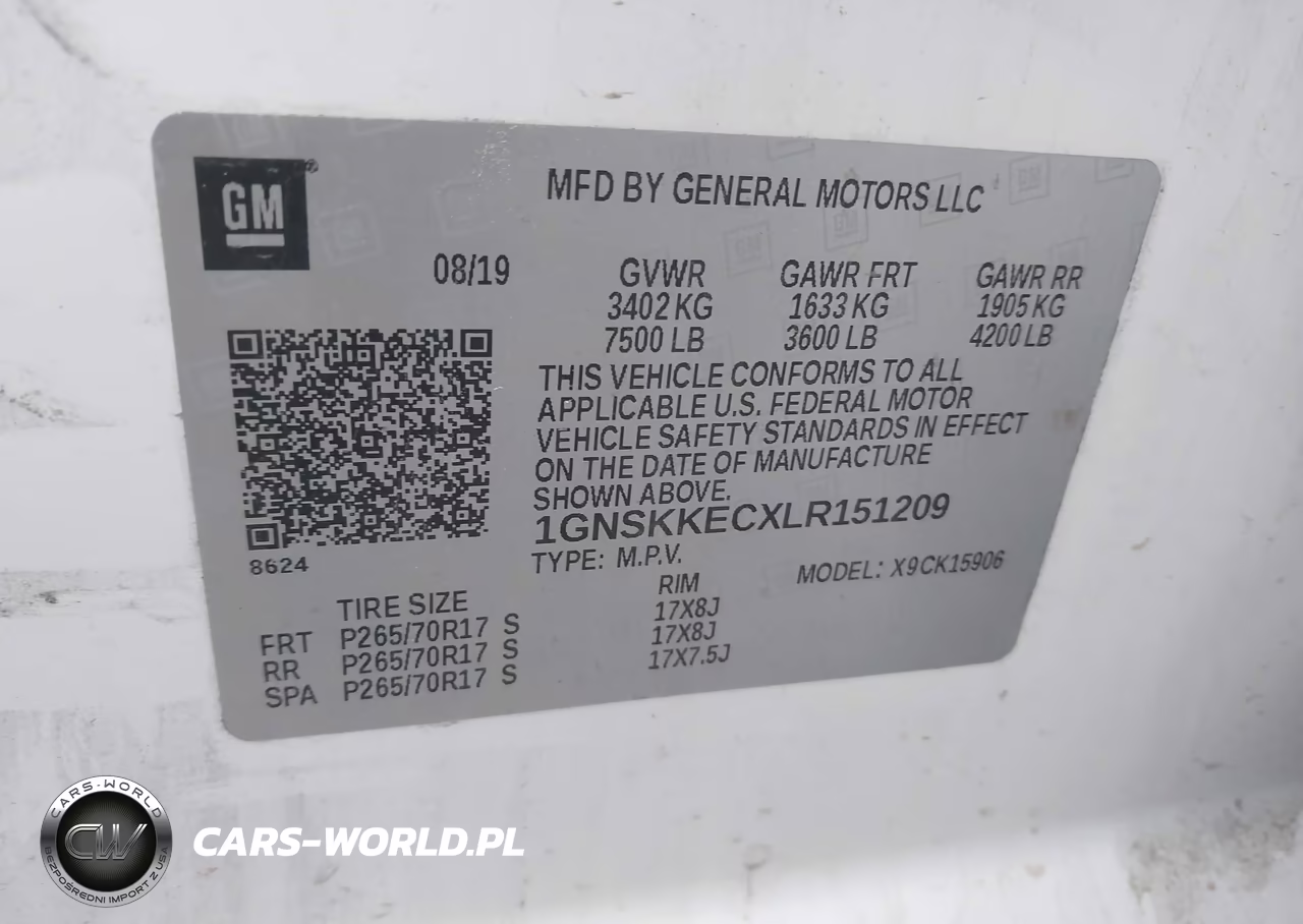 2020 Chevrolet Suburban 4Wd Commercial Fleet VIN:1GNSKKECXLR151209 - 9