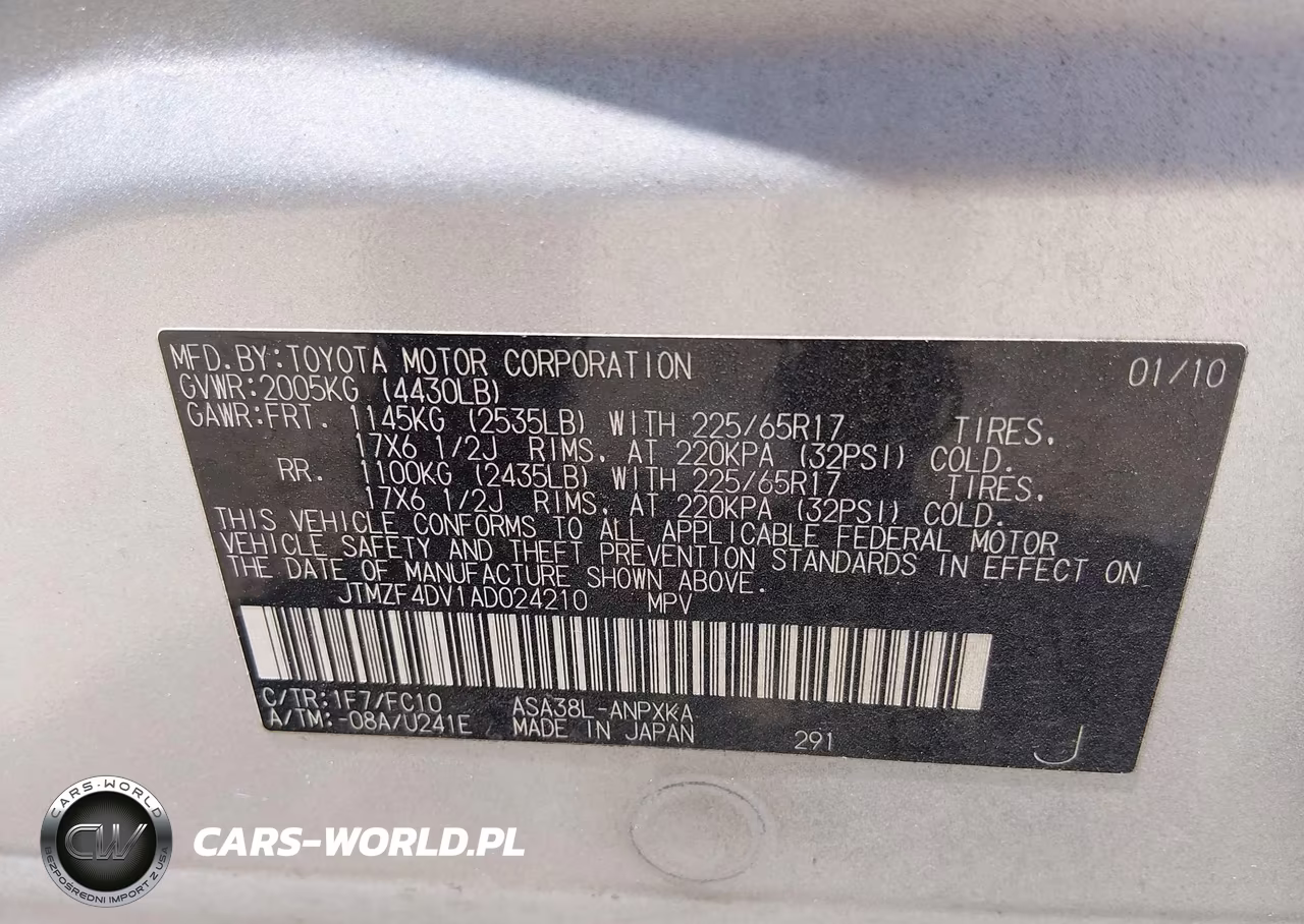 2010 Toyota Rav4 VIN:JTMZF4DV1AD024210 - 9