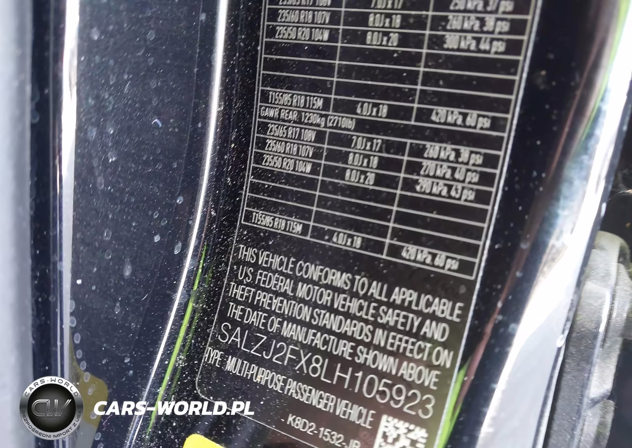 2020 Land Rover Range Rover Evoque S VIN:SALZJ2FX8LH105923 - 9