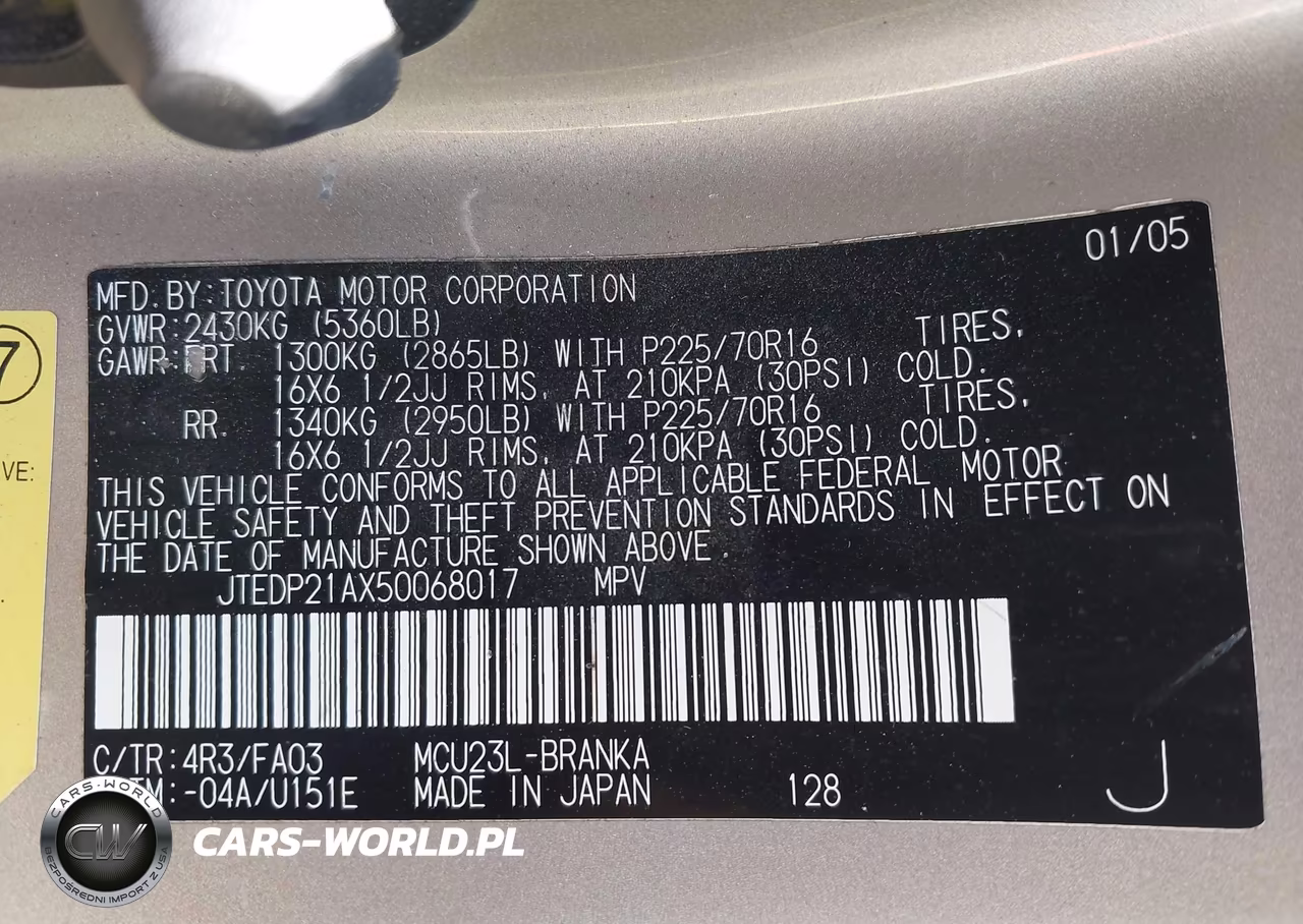 2005 Toyota Highlander V6 VIN:JTEDP21AX50068017 - 9