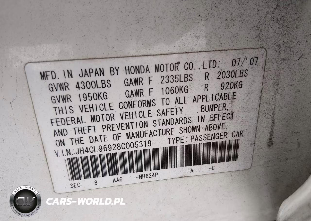 2008 Acura Tsx VIN:JH4CL96928C005319 - 9