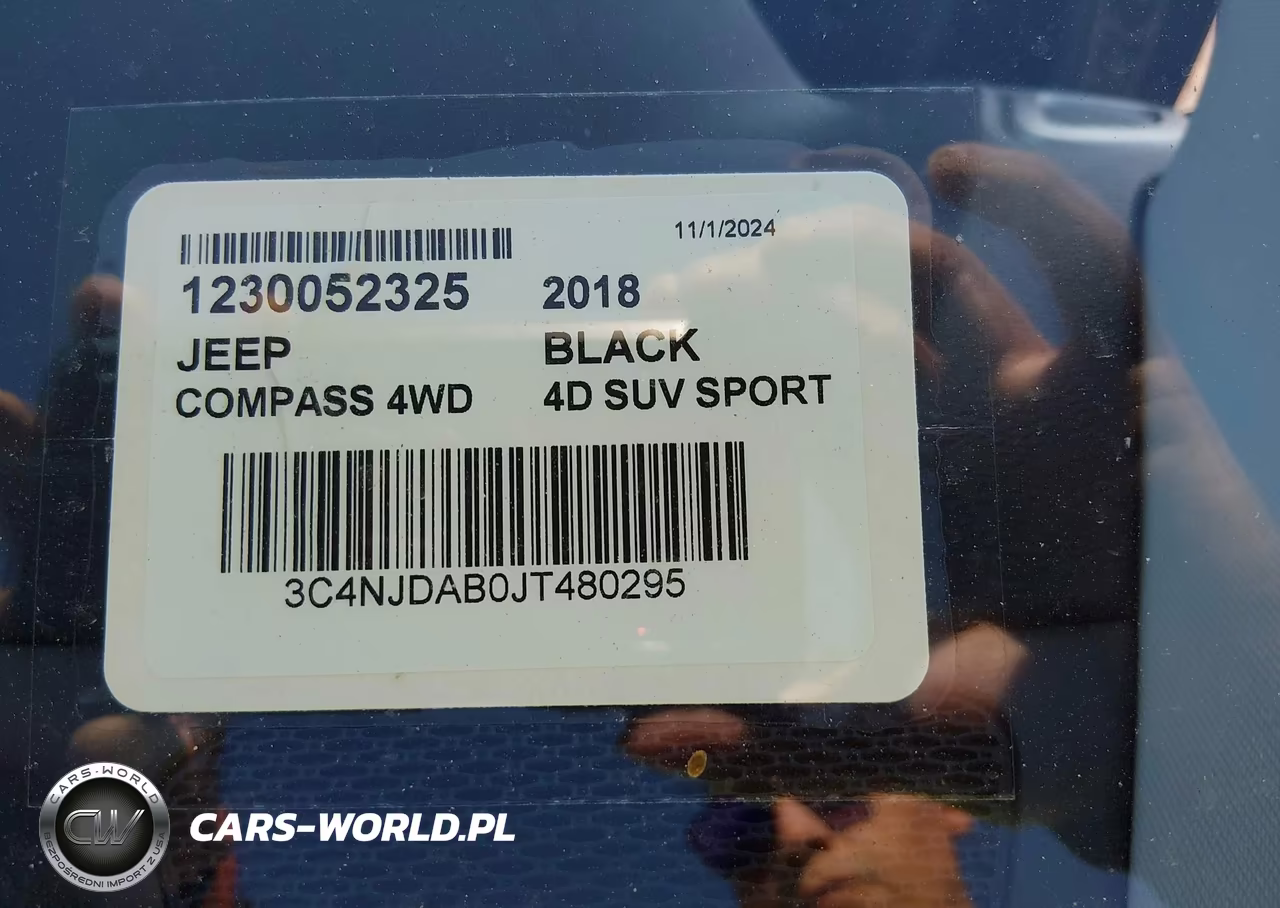 2018 Jeep Compass Sport 4X4 VIN:3C4NJDAB0JT480295 - 8