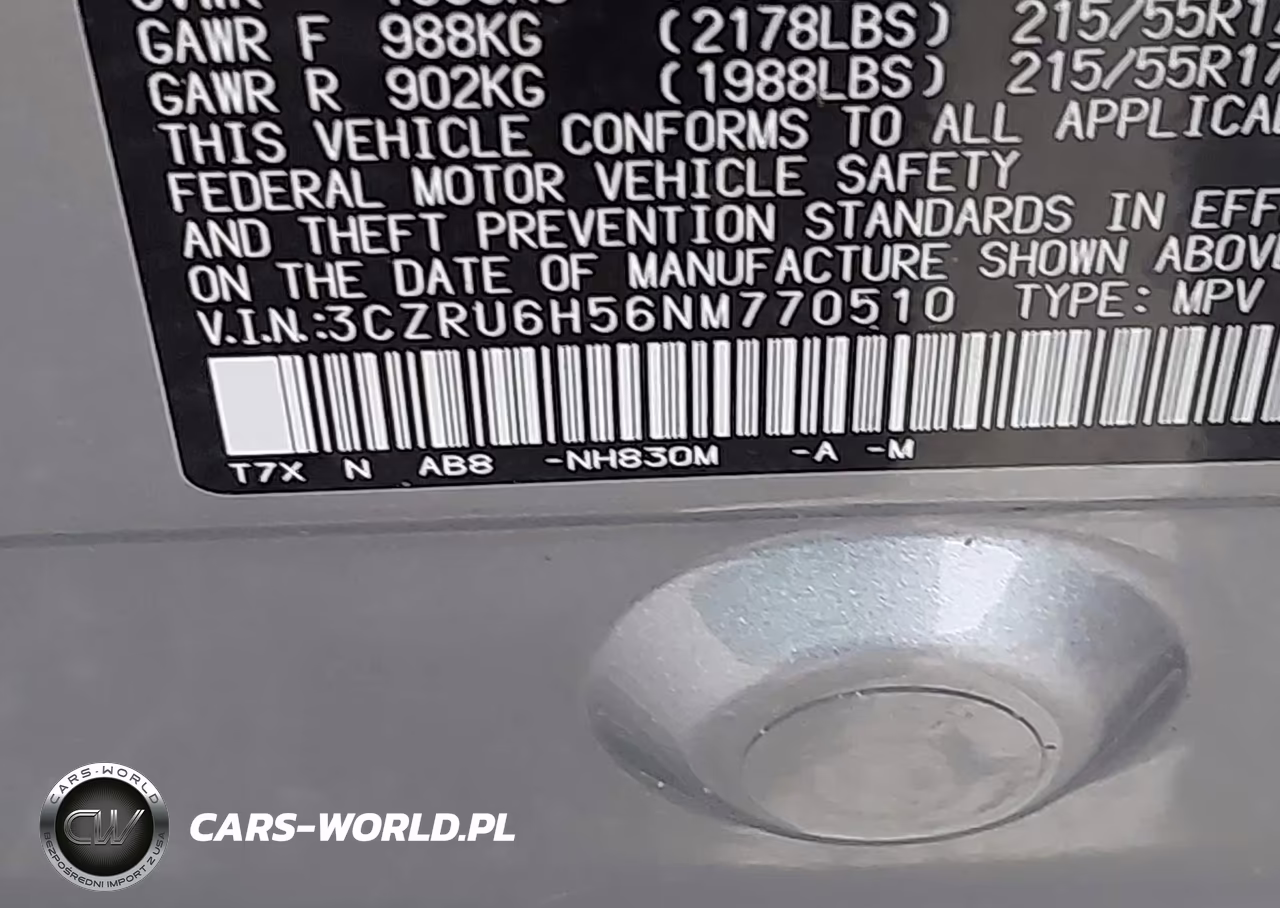 2022 Honda Hr-V Ex VIN:3CZRU6H56NM770510 - 9