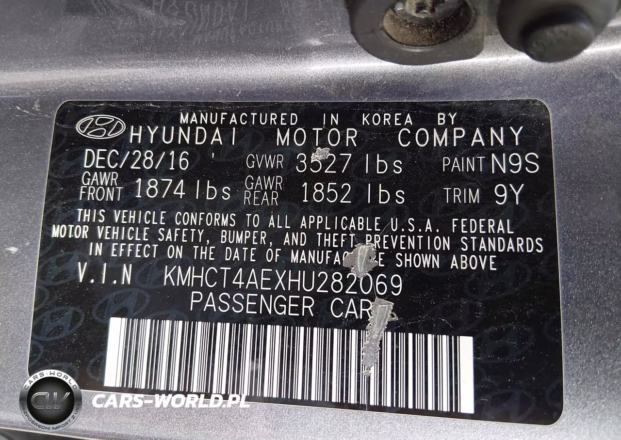 2017 Hyundai Accent Se VIN:KMHCT4AEXHU282069 - 9