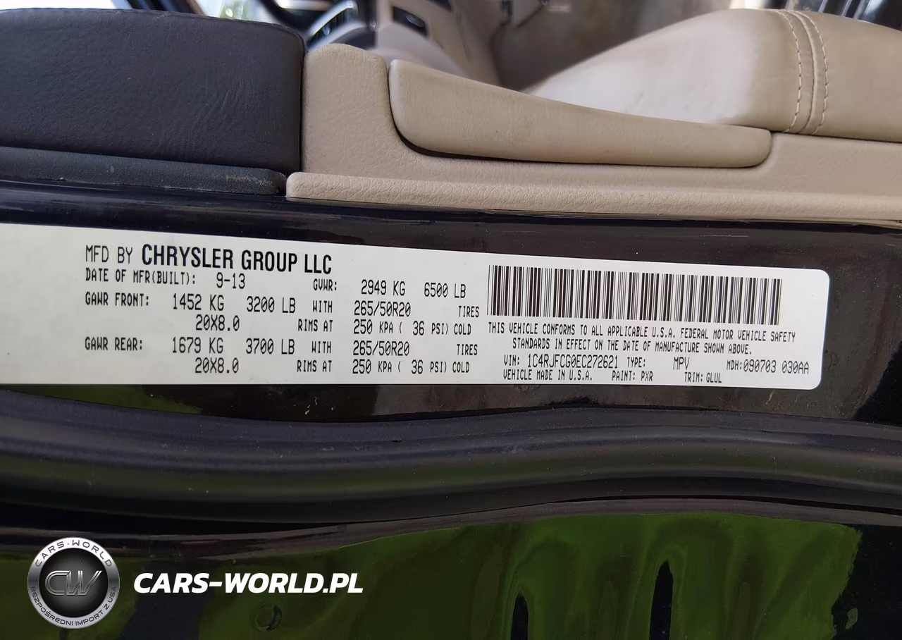 2014 Jeep Grand Cherokee Overland VIN:1C4RJFCG0EC272621 - 9
