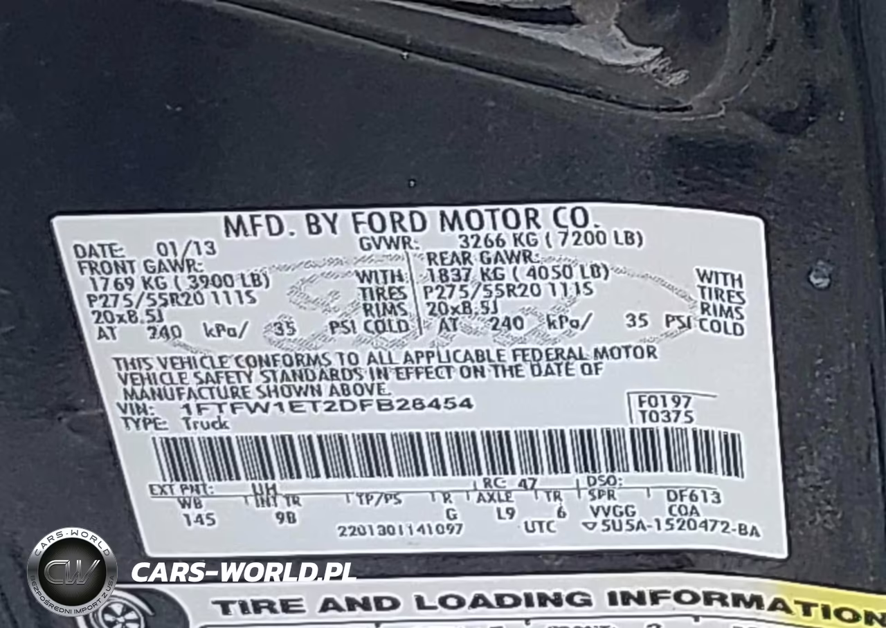 2013 Ford F-150 Platinum VIN:1FTFW1ET2DFB28454 - 9