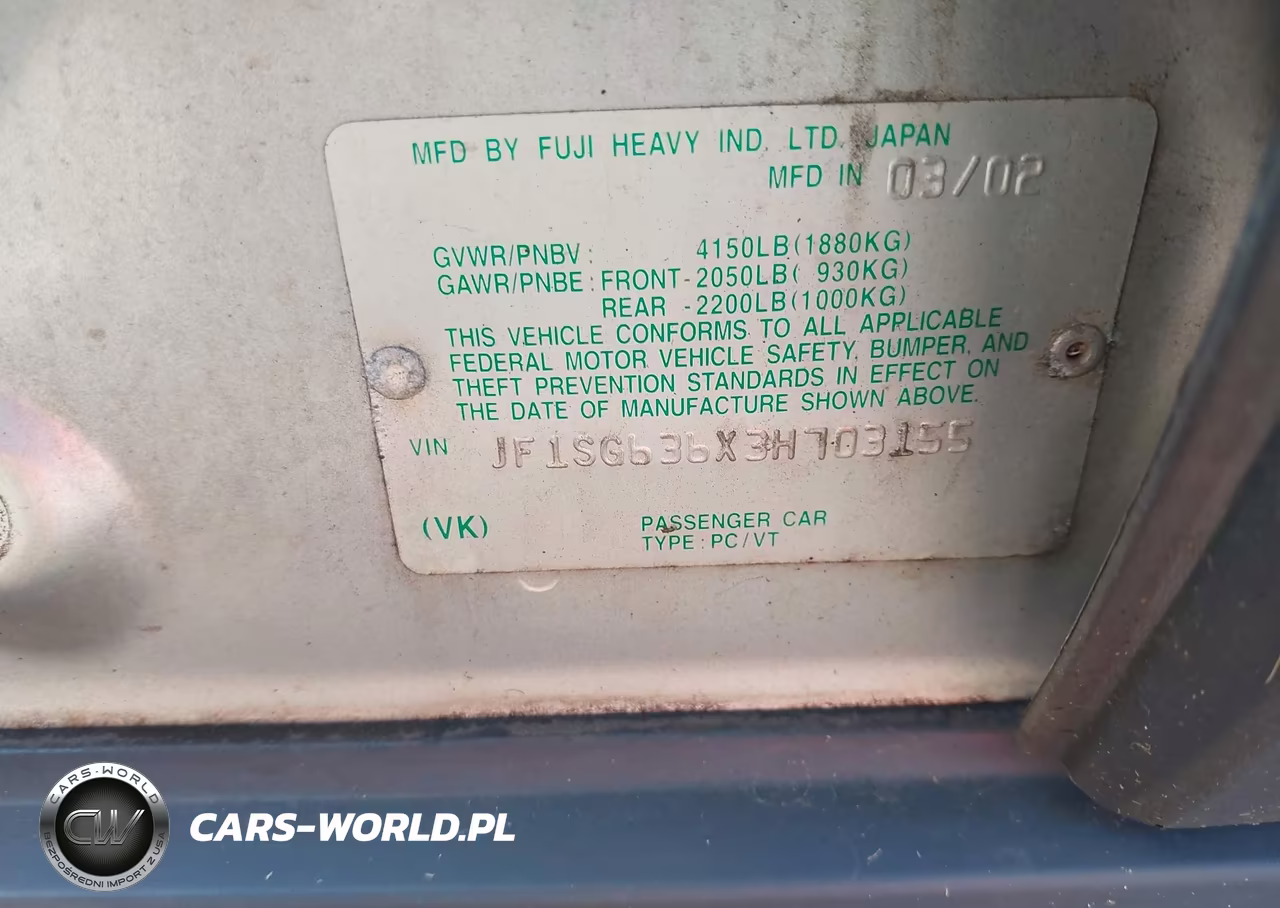 2003 Subaru Forester X VIN:JF1SG636X3H703155 - 9