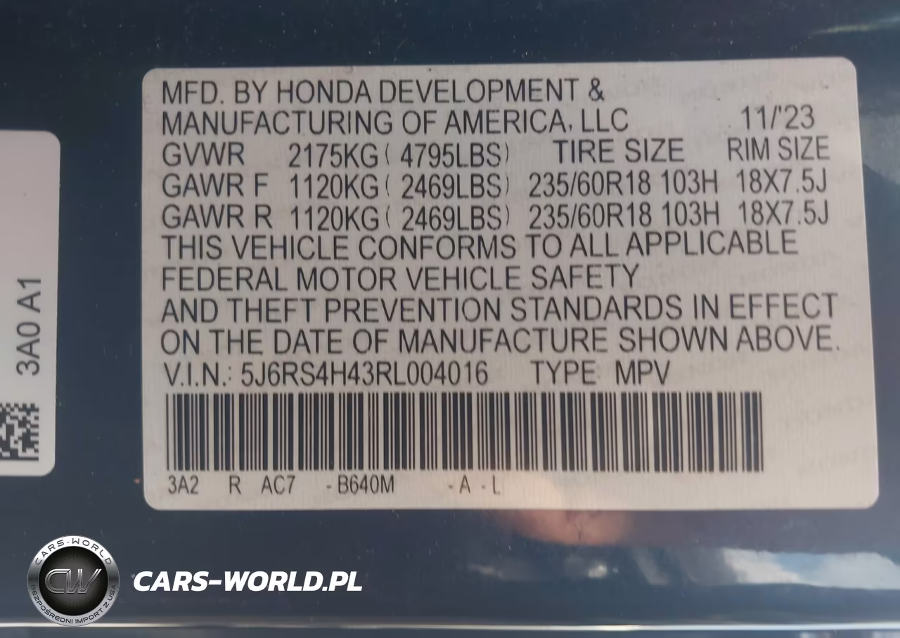 2024 Honda Cr-V Ex Awd VIN:5J6RS4H43RL004016 - 9