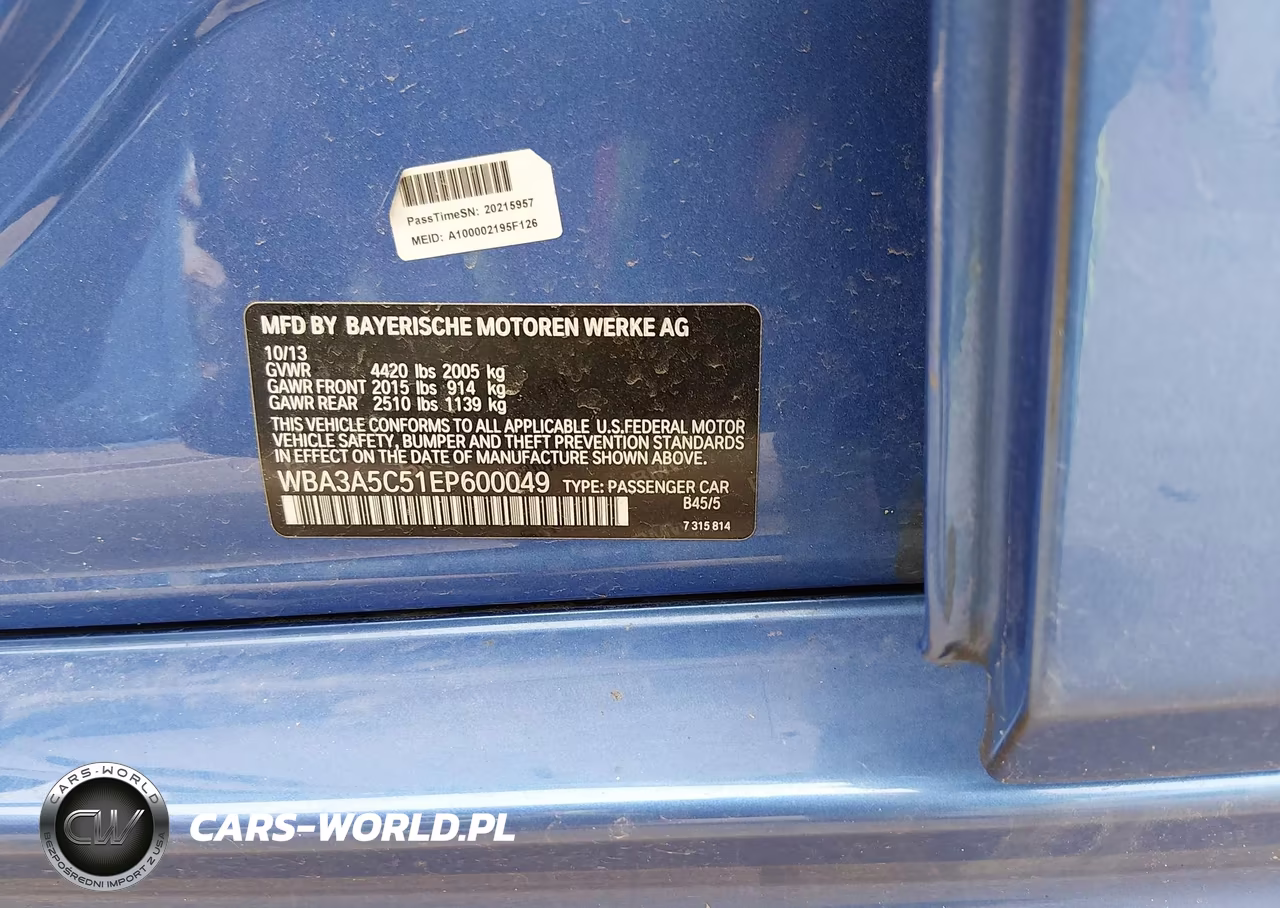 2014 BMW 328I VIN:WBA3A5C51EP600049 - 9