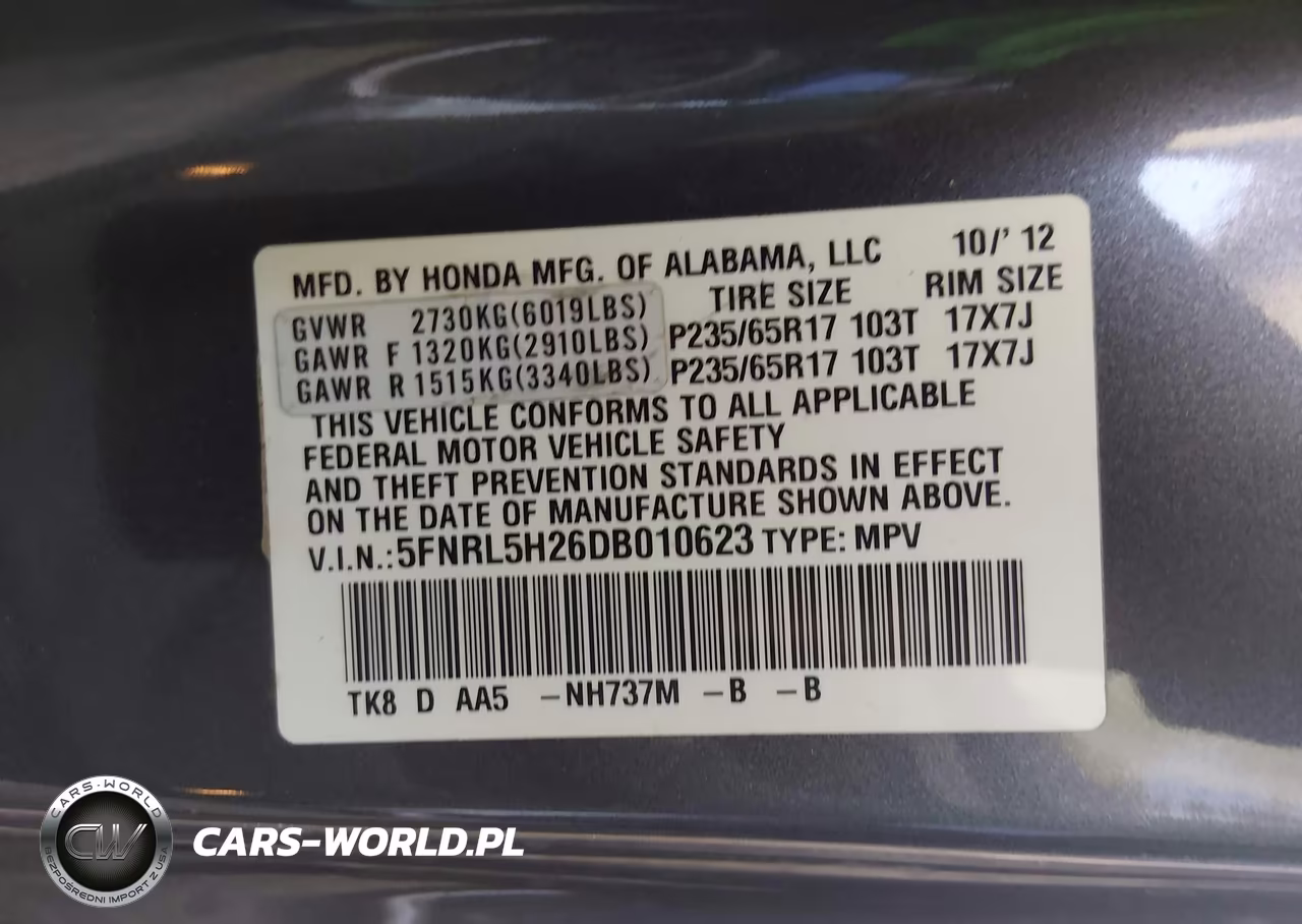 2013 Honda Odyssey Lx VIN:5FNRL5H26DB010623 - 9