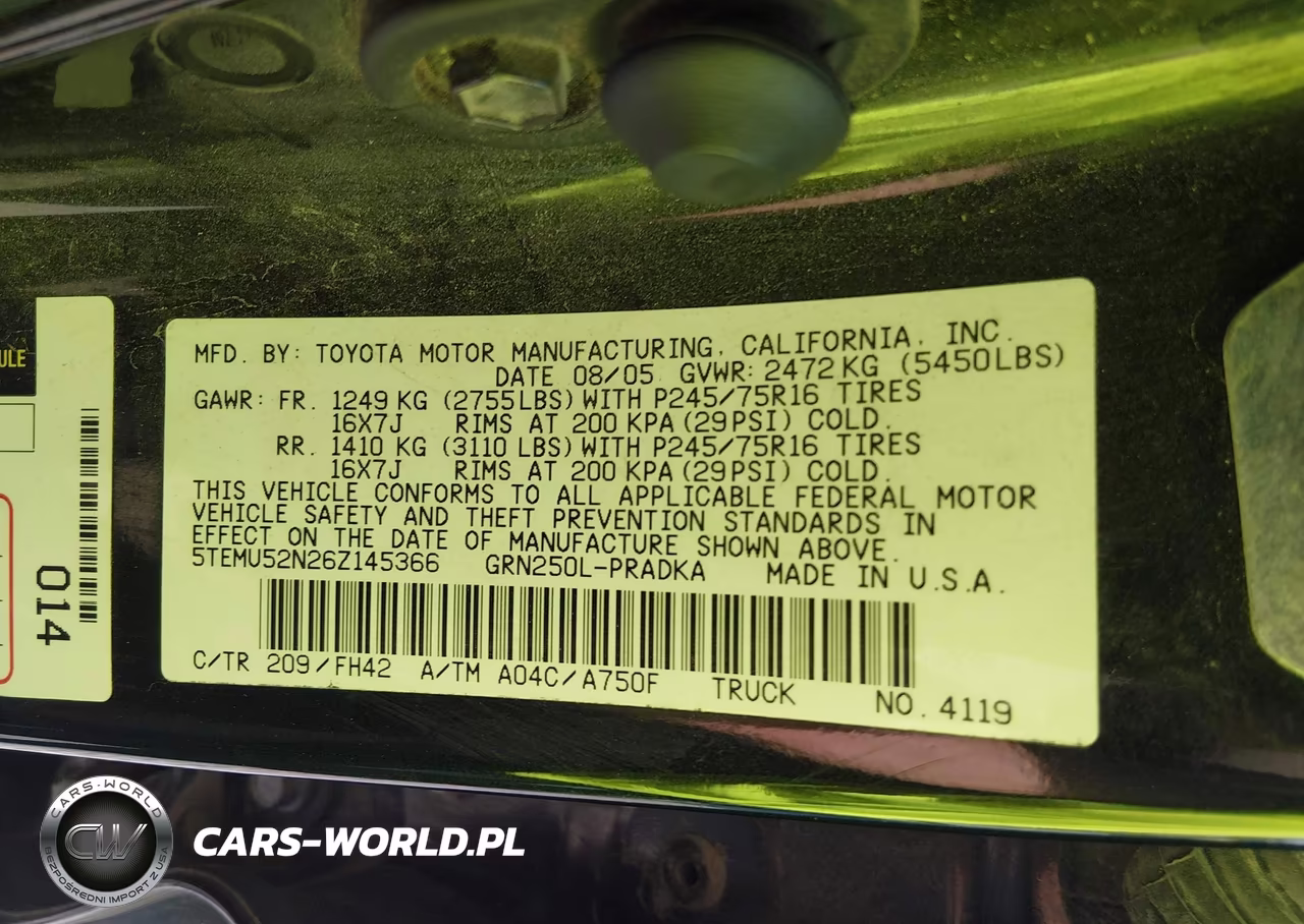2006 Toyota Tacoma Base V6 VIN:5TEMU52N26Z145366 - 9