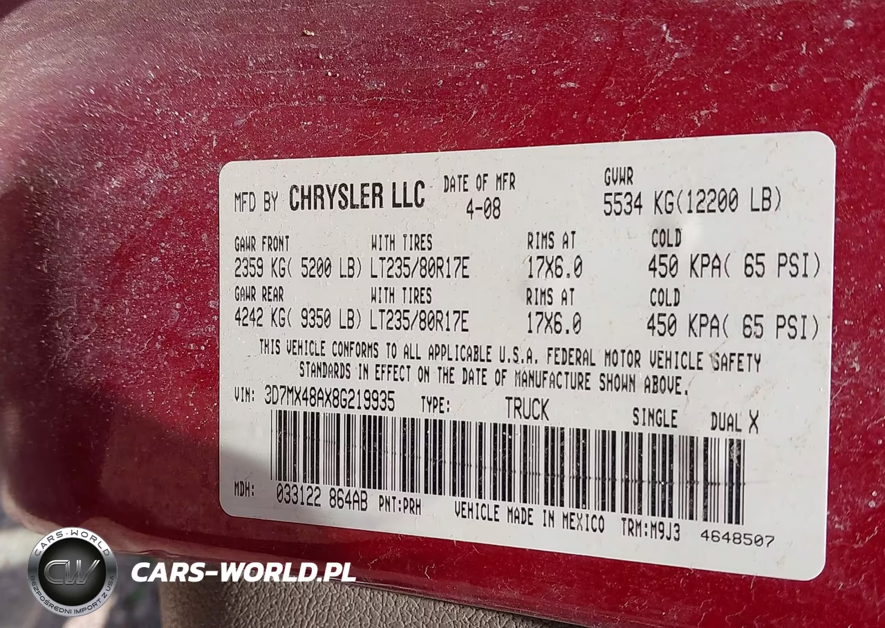 2008 Dodge Ram 3500 Slt VIN:3D7MX48AX8G219935 - 9