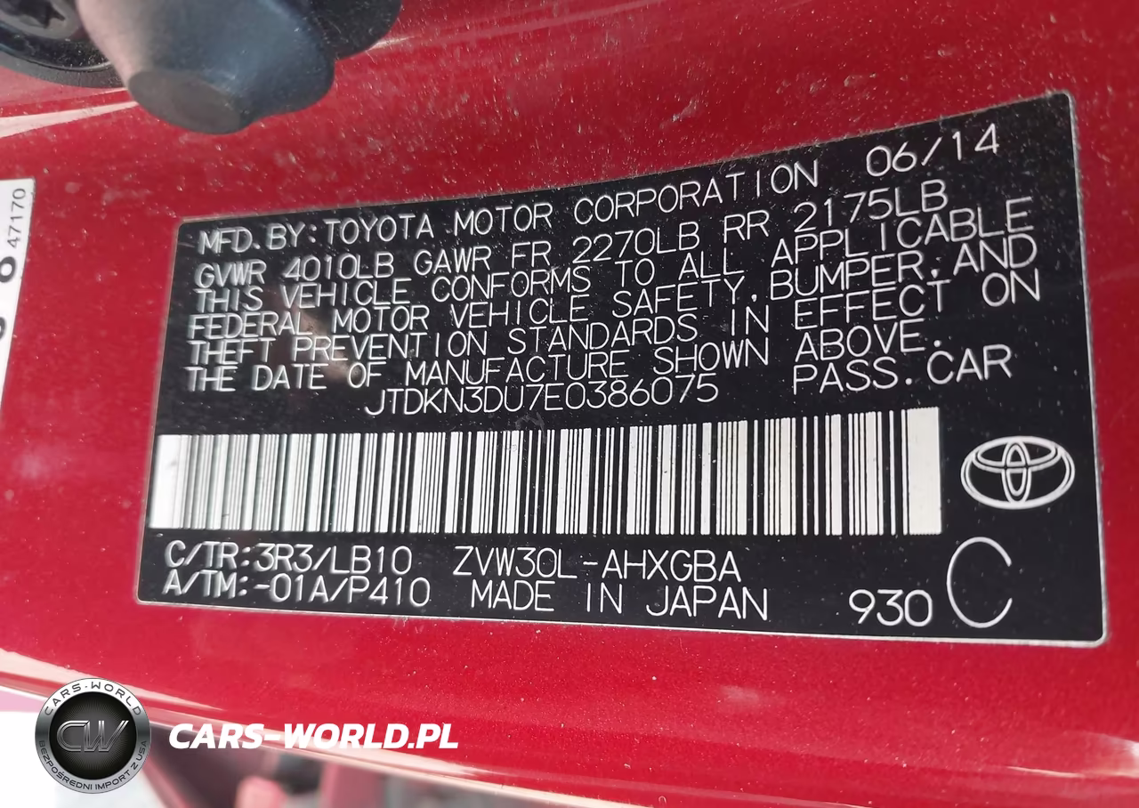 2014 Toyota Prius Four VIN:JTDKN3DU7E0386075 - 9