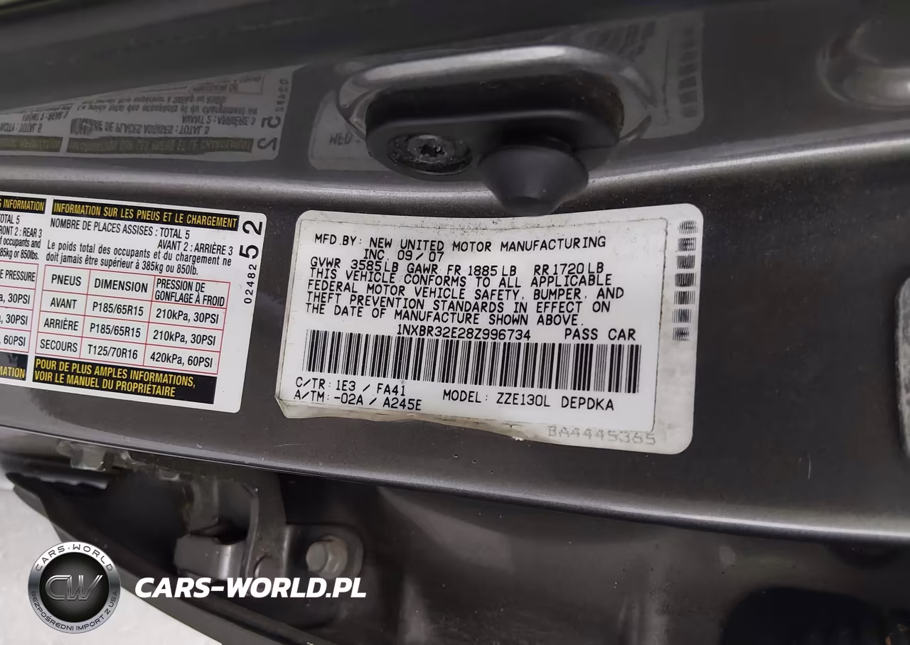 2008 Toyota Corolla Ce VIN:1NXBR32E28Z996734 - 9
