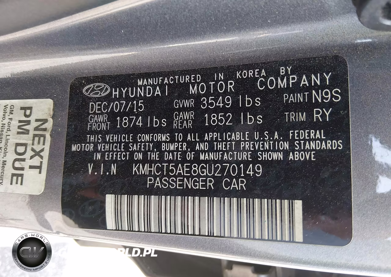 2016 Hyundai Accent Se VIN:KMHCT5AE8GU270149 - 9