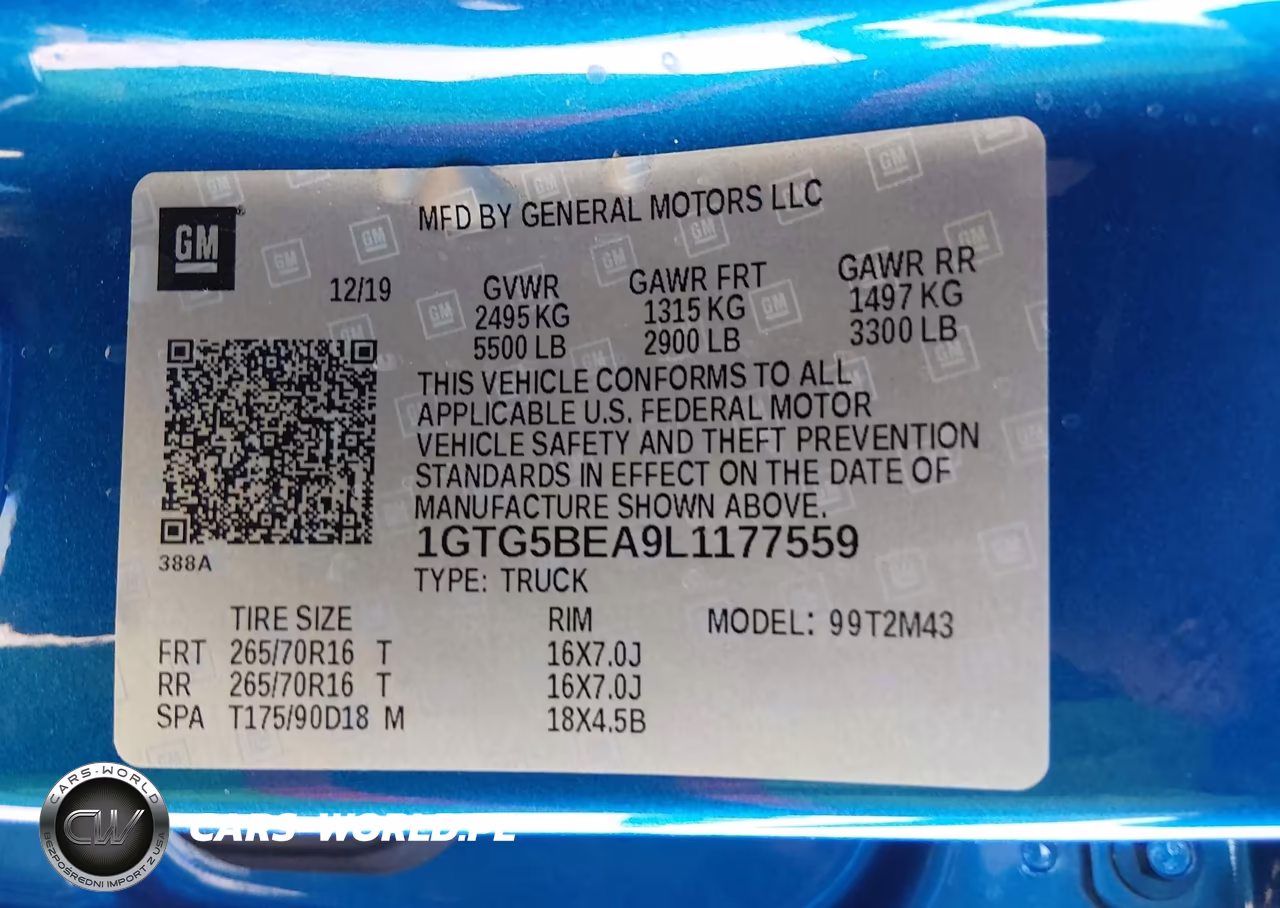 2020 GMC Canyon 2Wd Short Box VIN:1GTG5BEA9L1177559 - 9