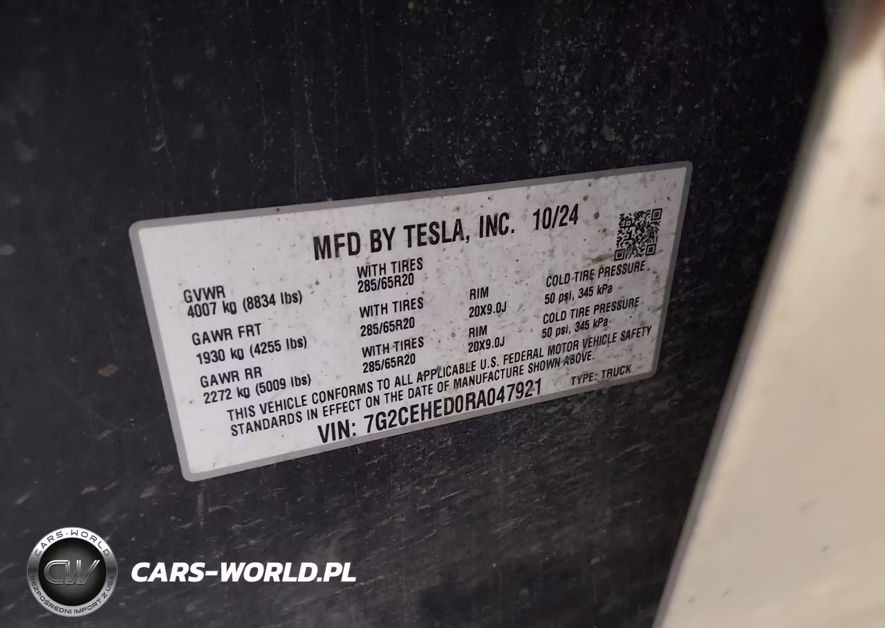 2024 Tesla Cybertruck All-Wheel Drive VIN:7G2CEHED0RA047921 - 9