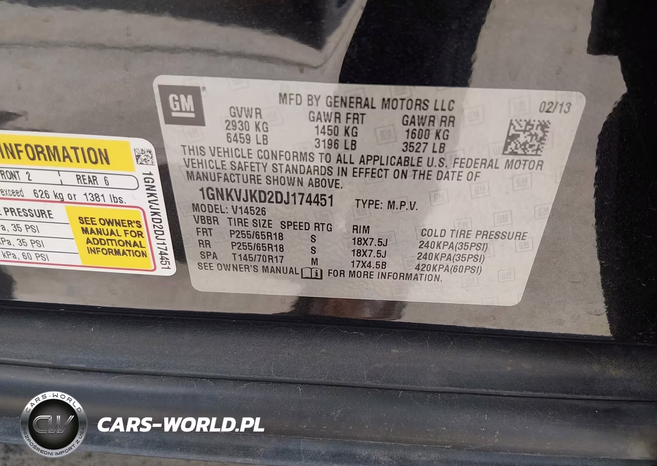 2013 Chevrolet Traverse Lt VIN:1GNKVJKD2DJ174451 - 9