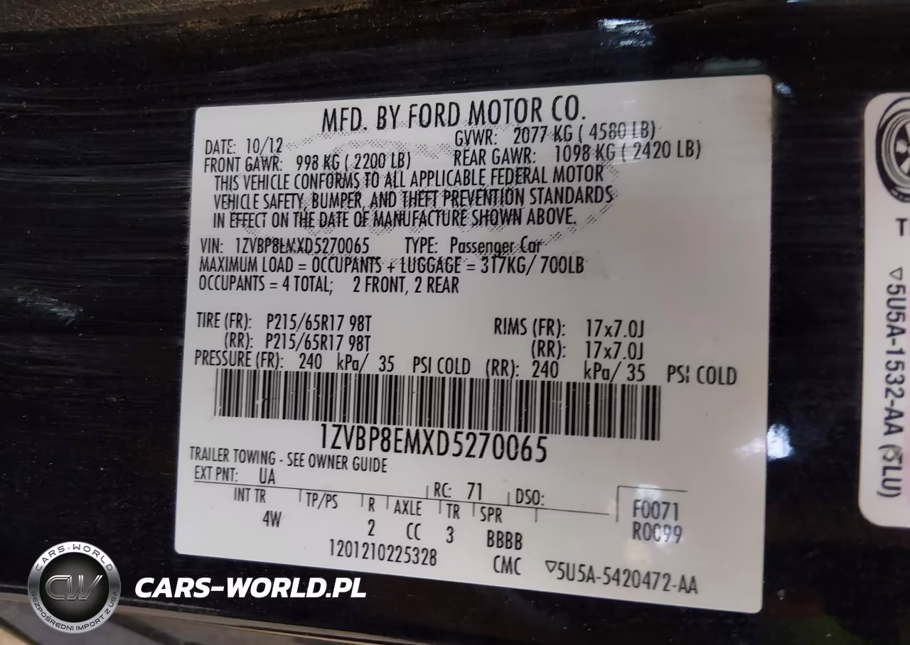 2013 Ford Mustang VIN:1ZVBP8EMXD5270065 - 9