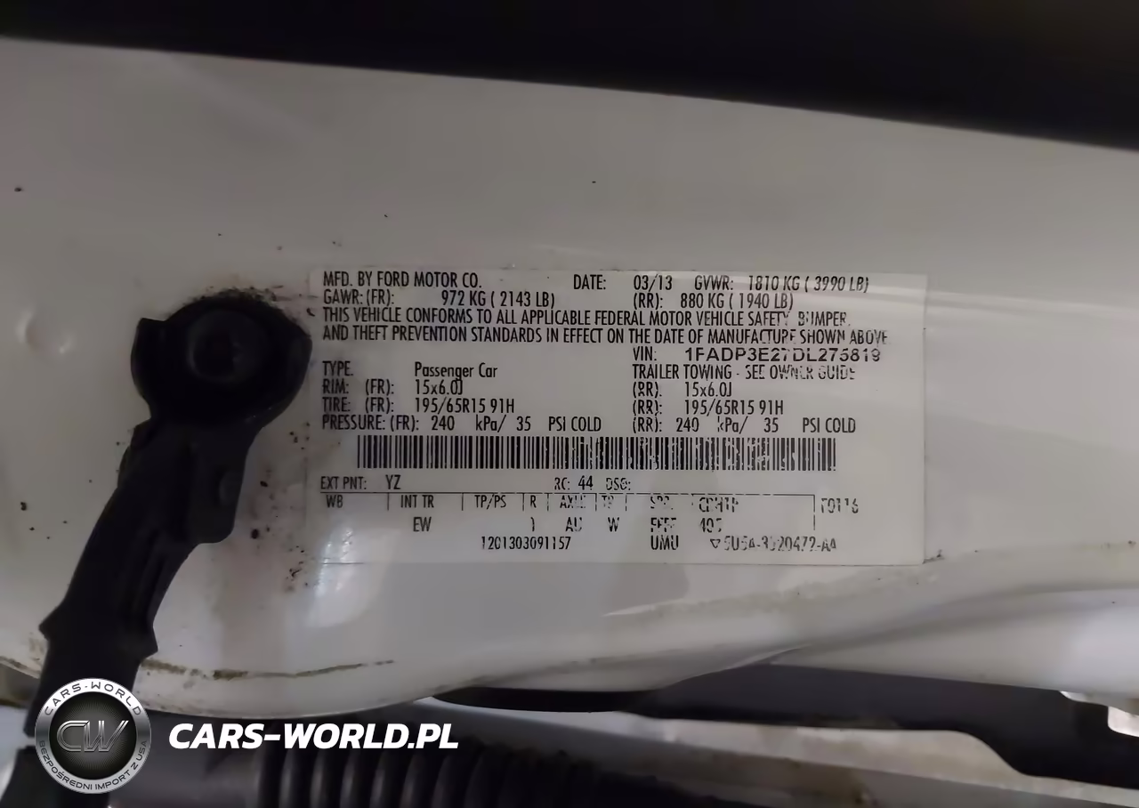 2013 Ford Focus S VIN:1FADP3E27DL275819 - 9