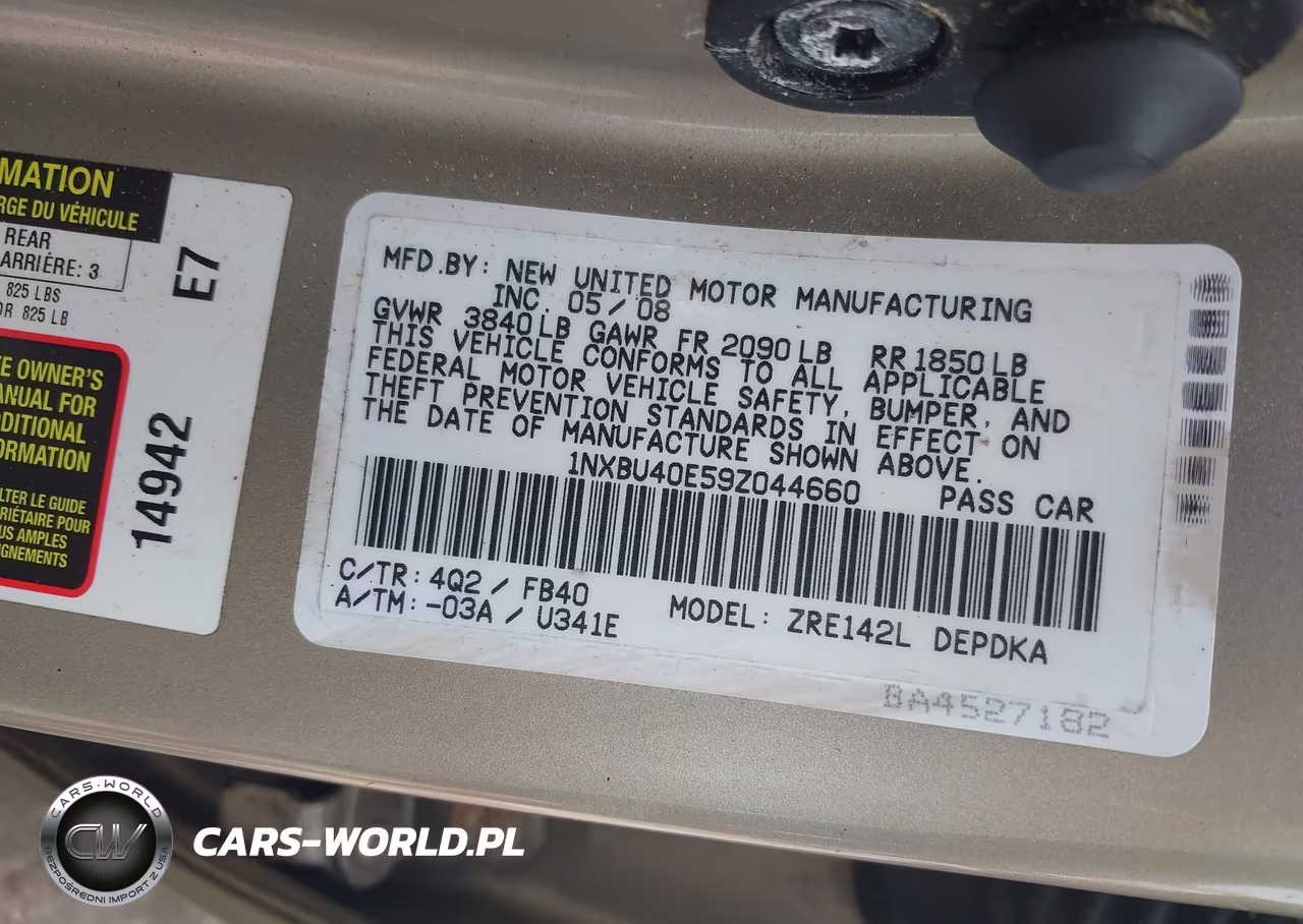2009 Toyota Corolla Le VIN:1NXBU40E59Z044660 - 9