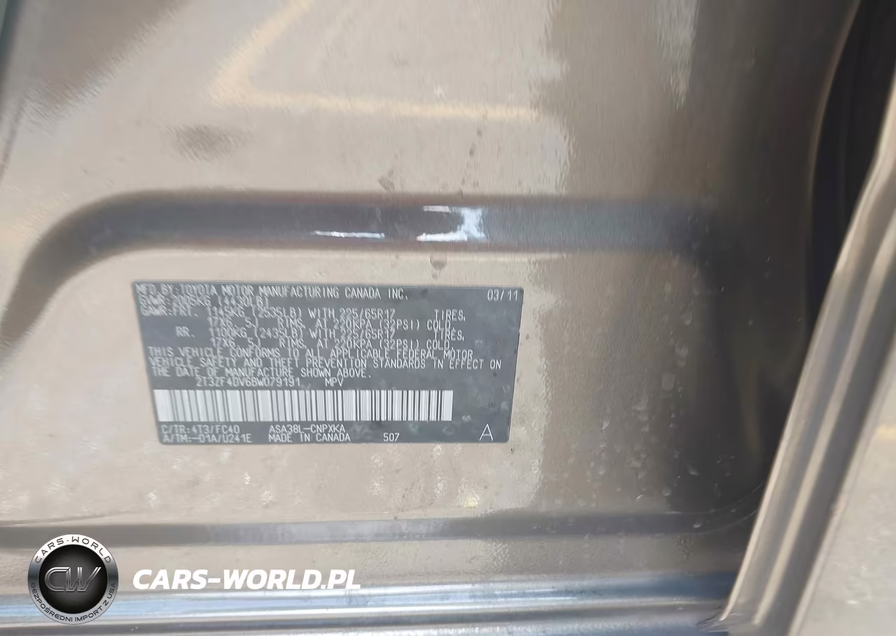 2011 Toyota Rav4 VIN:2T3ZF4DV6BW079191 - 9