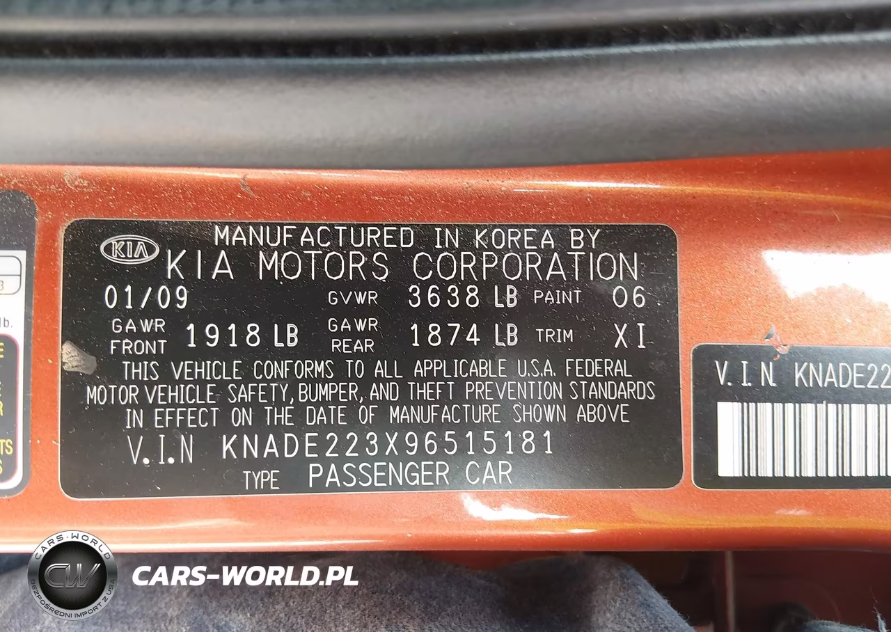 2009 Kia Rio Sx VIN:KNADE223X96515181 - 9