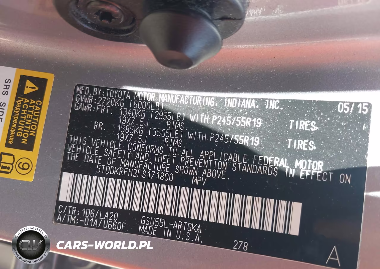 2015 Toyota Highlander Limited V6 VIN:5TDDKRFH3FS171800 - 9