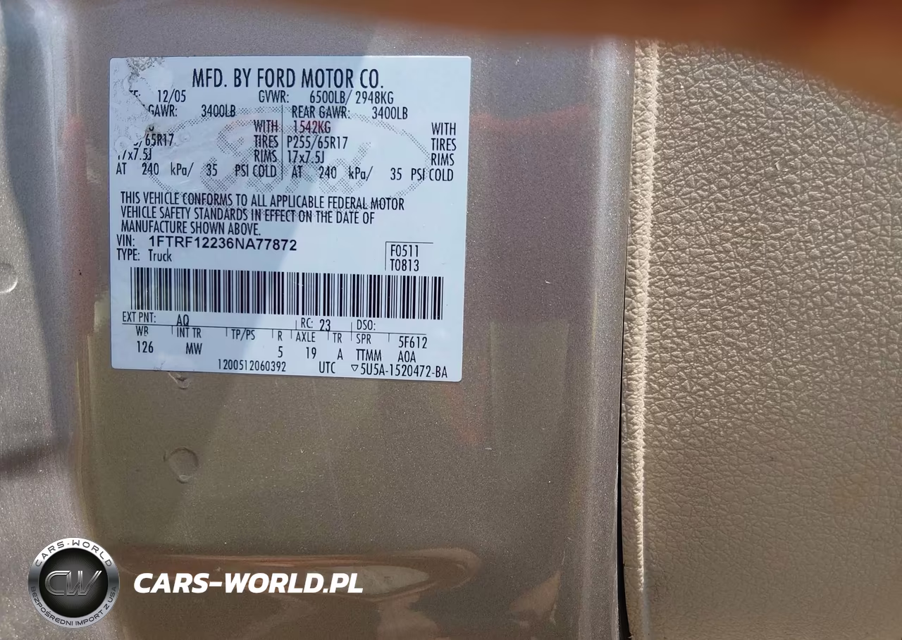 2006 Ford F-150 Stx-Xl-Xlt VIN:1FTRF12236NA77872 - 9
