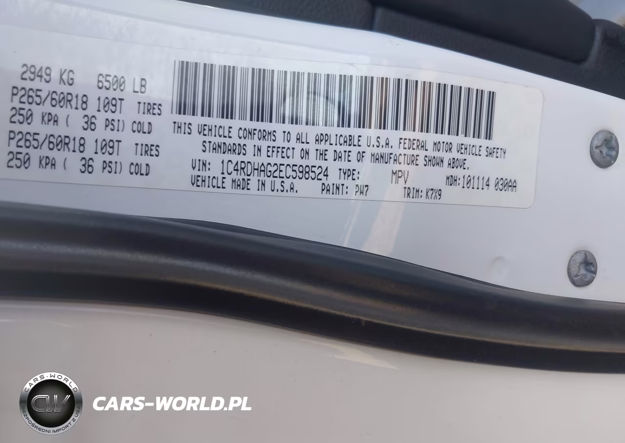 2014 Dodge Durango Sxt VIN:1C4RDHAG2EC598524 - 9