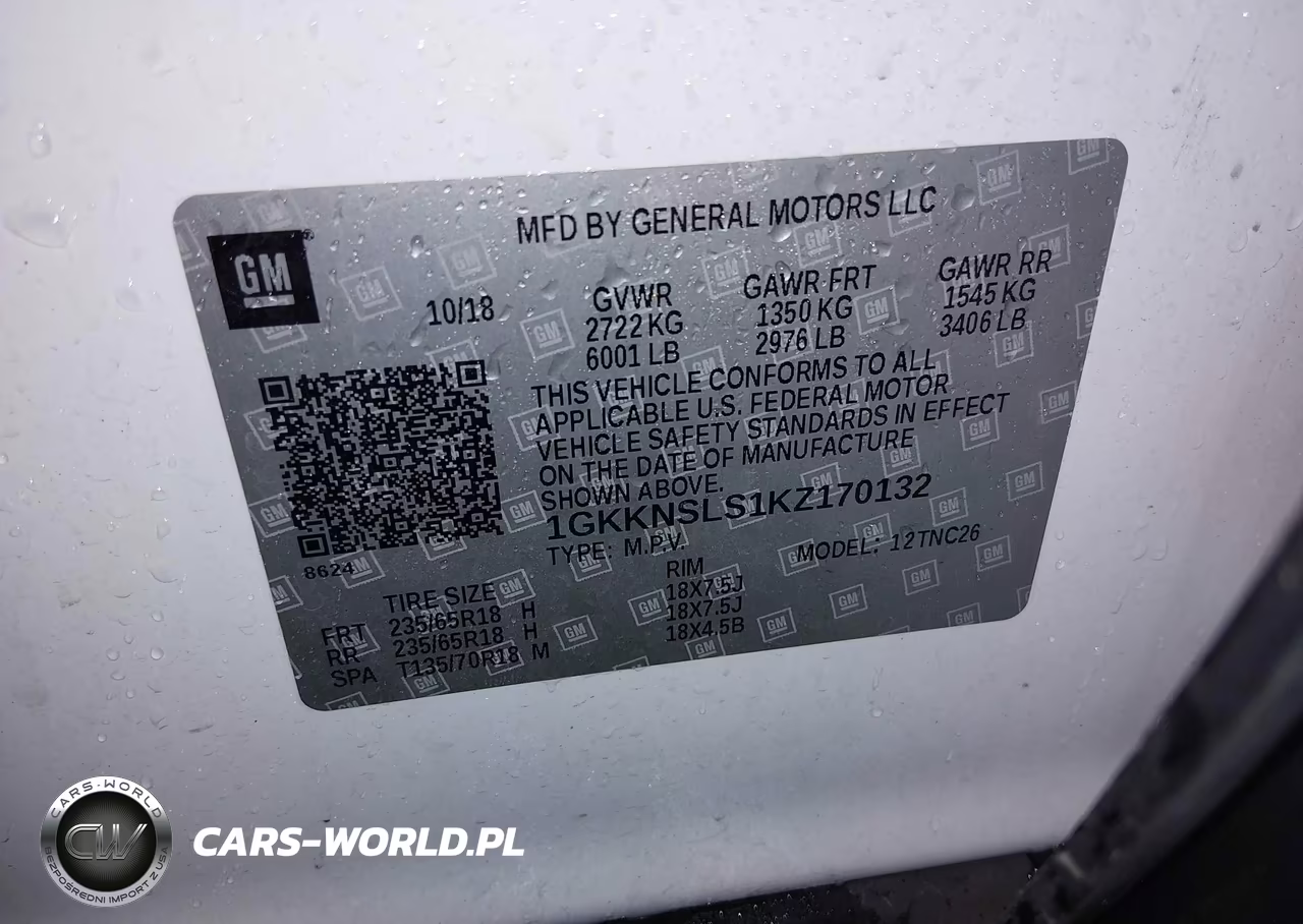 2019 GMC Acadia Sle-2 VIN:1GKKNSLS1KZ170132 - 9