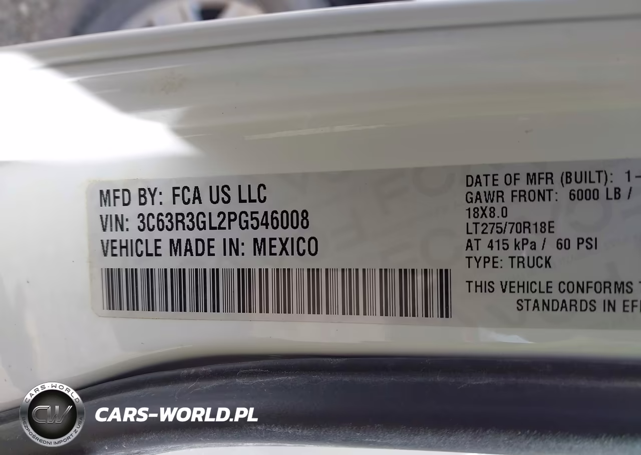 2023 Ram 3500 Tradesman 4X4 8' Box VIN:3C63R3GL2PG546008 - 8