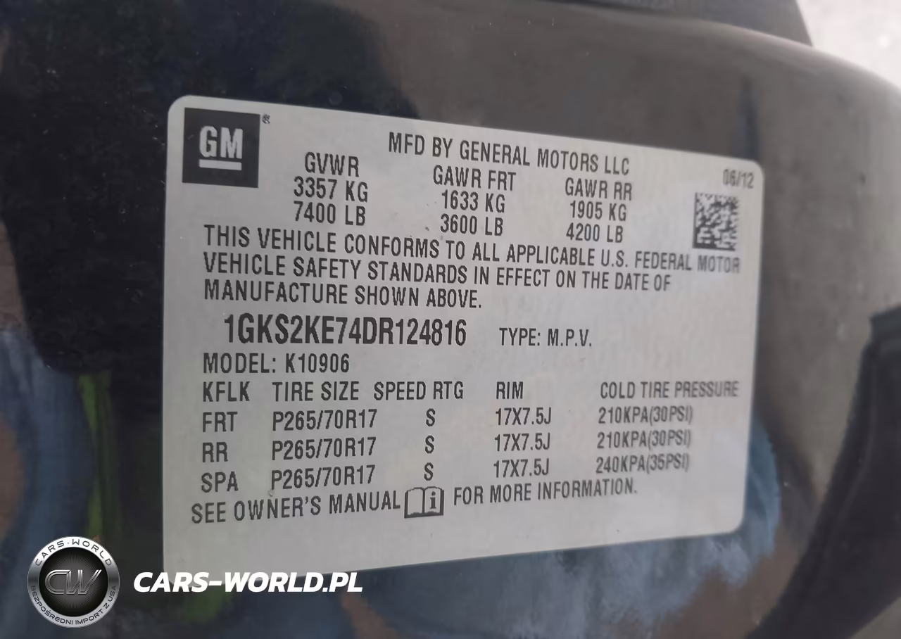 2013 GMC Yukon Xl 1500 Slt VIN:1GKS2KE74DR124816 - 9
