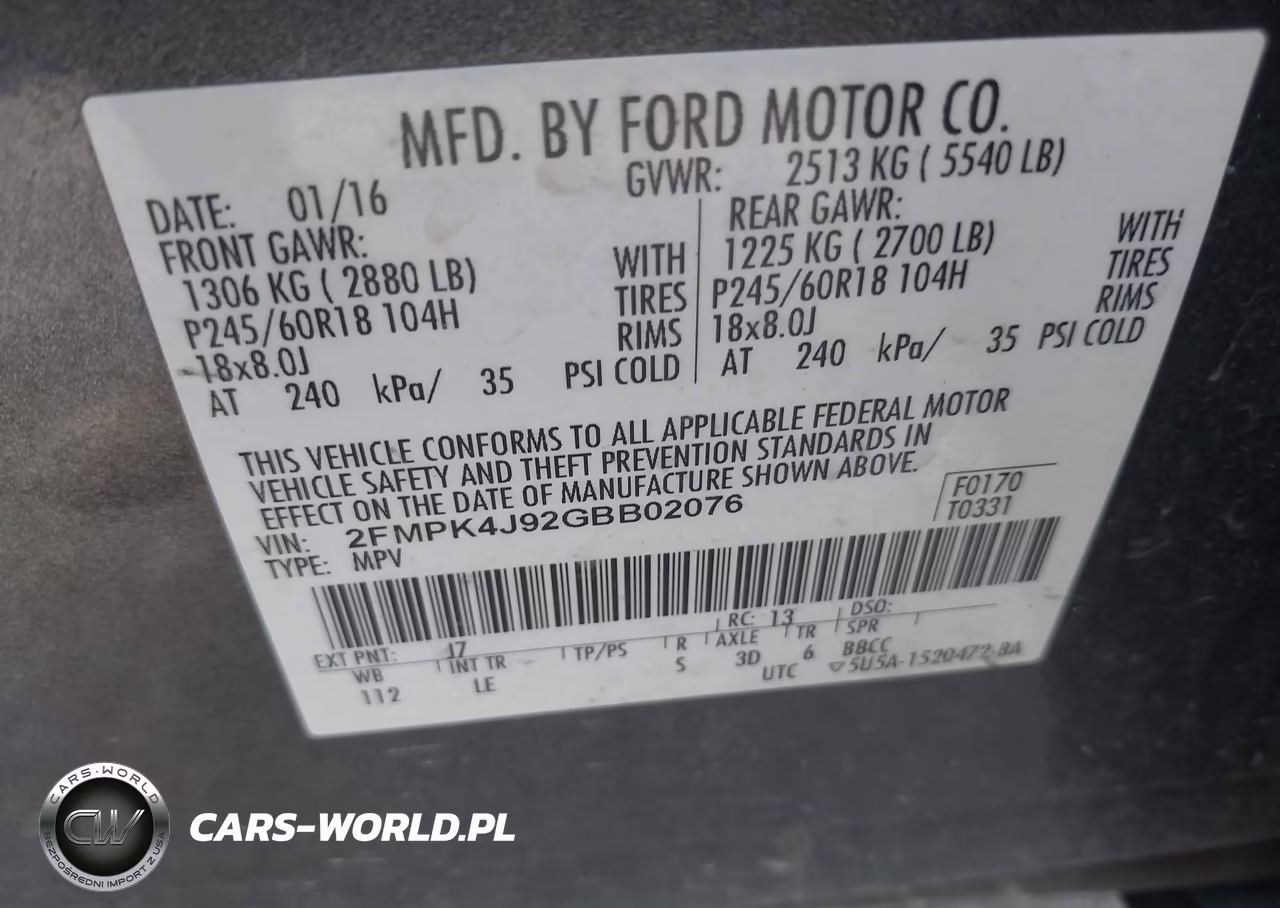 2016 Ford Edge Sel VIN:2FMPK4J92GBB02076 - 9