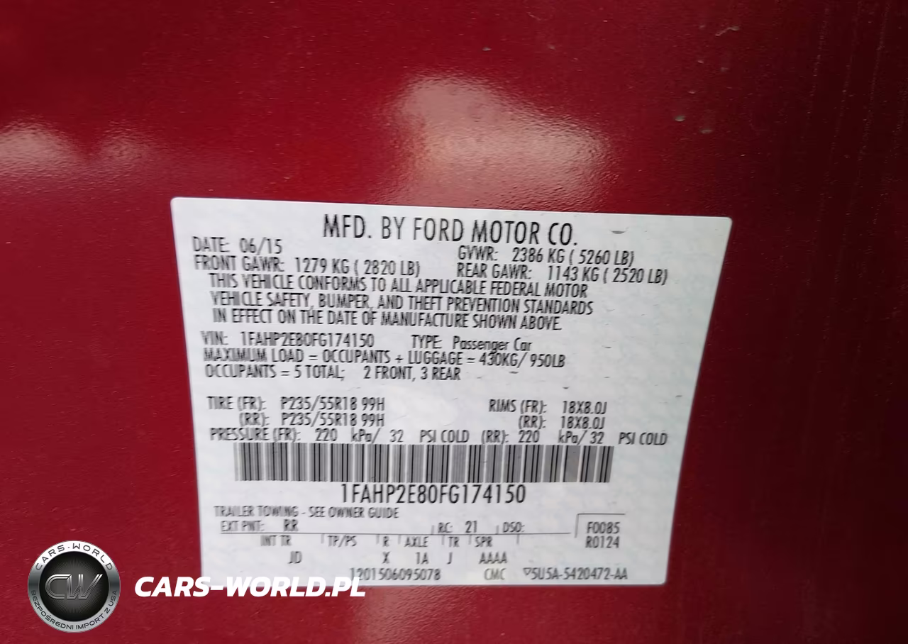 2015 Ford Taurus Sel VIN:1FAHP2E80FG174150 - 9