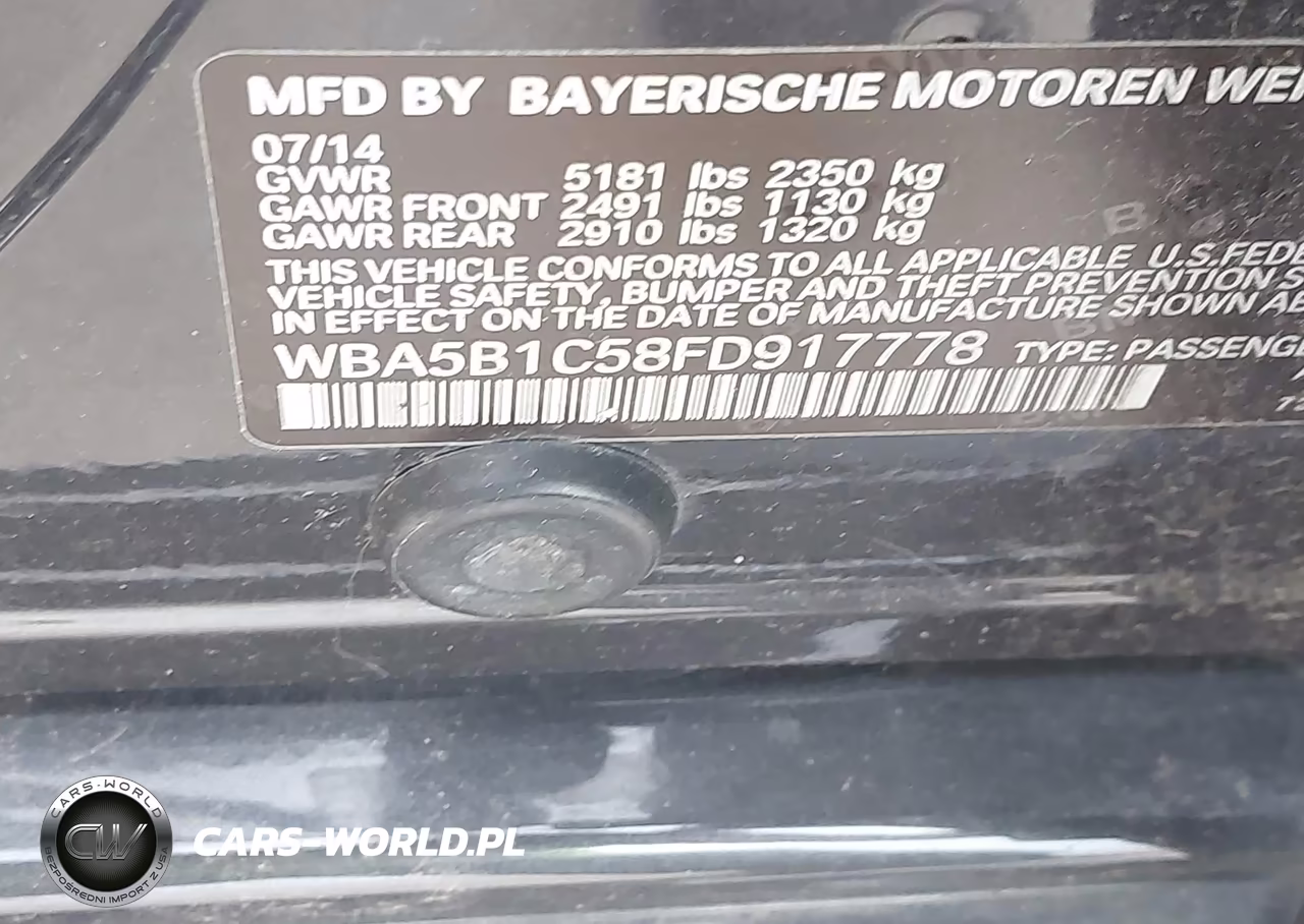 2015 BMW 535I VIN:WBA5B1C58FD917778 - 9