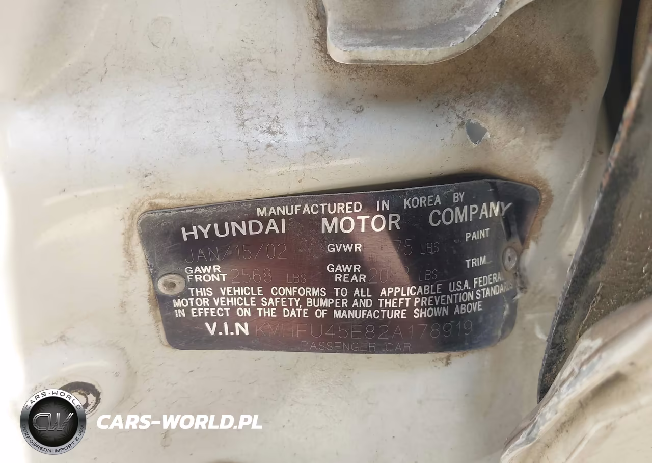 2002 Hyundai Xg350 L VIN:KMHFU45E82A178919 - 9